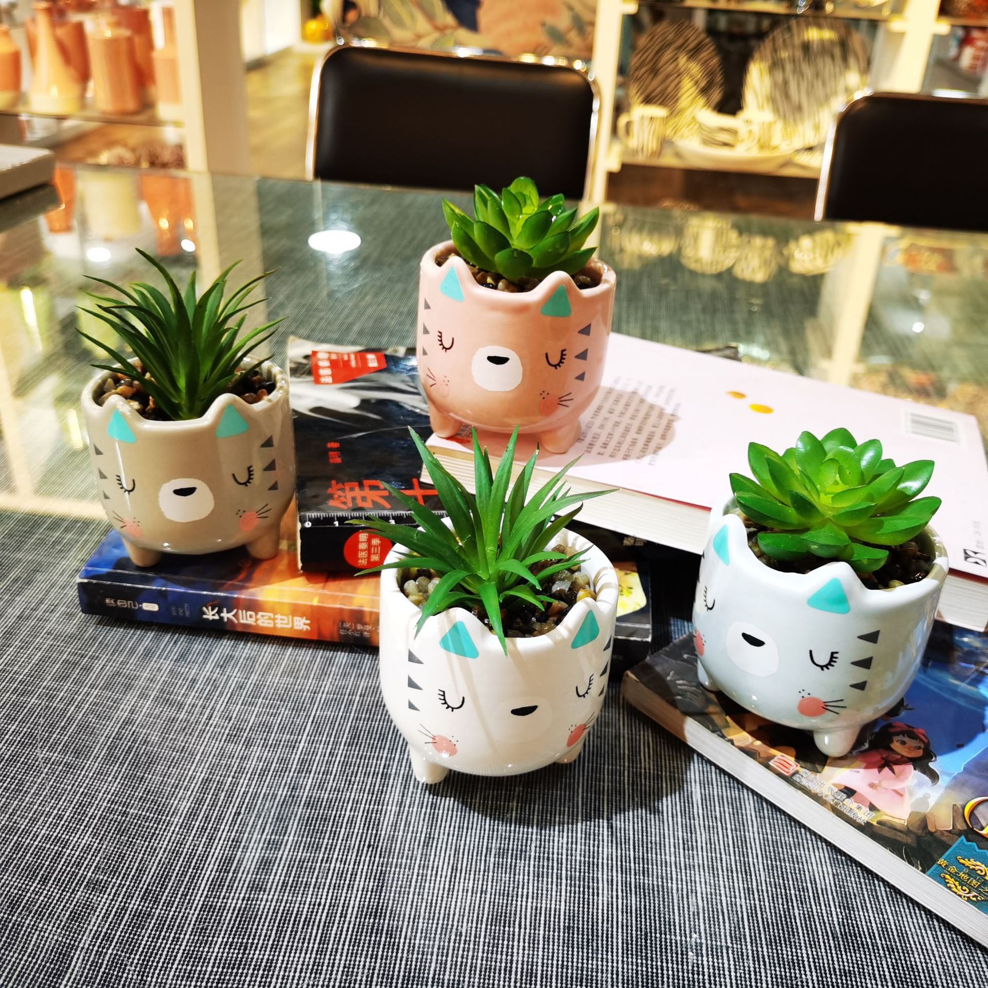 Flower pot Ceramic cup Ceramics for daily use wholesale glass high-grade Faceplate Porcelain flower pot Succulent Flower pot trumpet Flower Pot