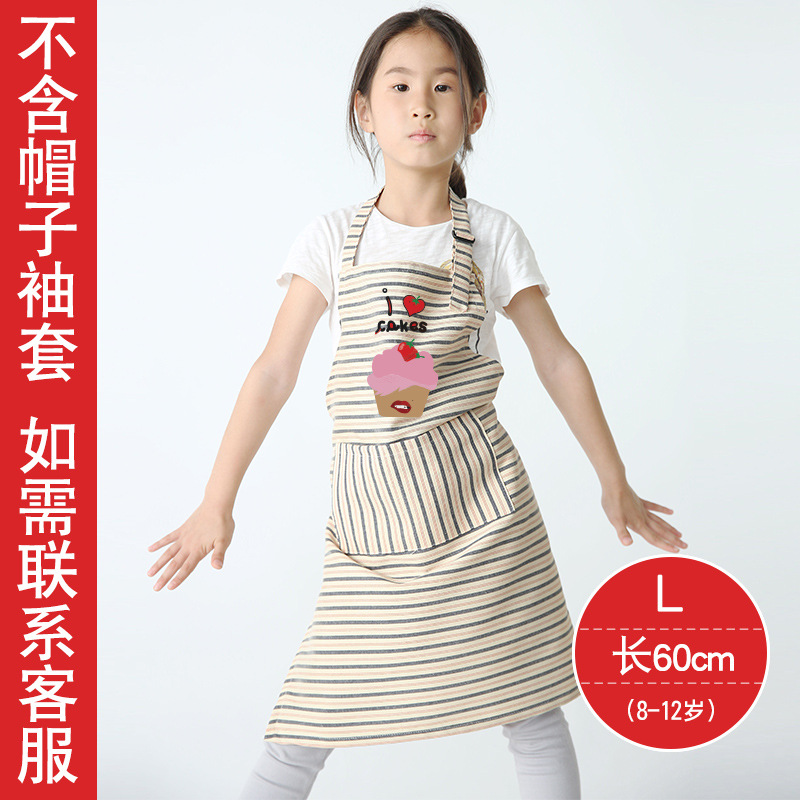 Pintura de estilo coreano para niños anti-incrustante arte para niños medianos y grandes DIY jardín de infantes personalizado LOGO delantal bolsillo