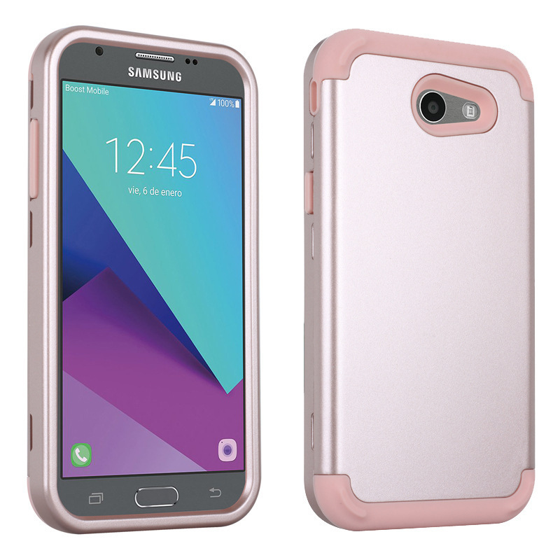 For Samsung J3 J7 2017 Leather Oil Silicone PC Three-in-One Drop-Resistant Phone Case J7 Prime Protective Shell For Samsung J3 J7 2017 Leather Oil Silicone PC Three-in-One Drop-Resistant Phone Case J7 Prime Protective Shell