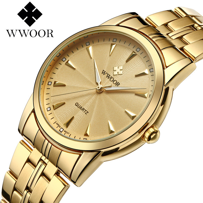 Wwoor mantener el Amor 8028 nuevos hombres negocios reloj de cuarzo impermeable calendario redondo simple casual Bowl reloj