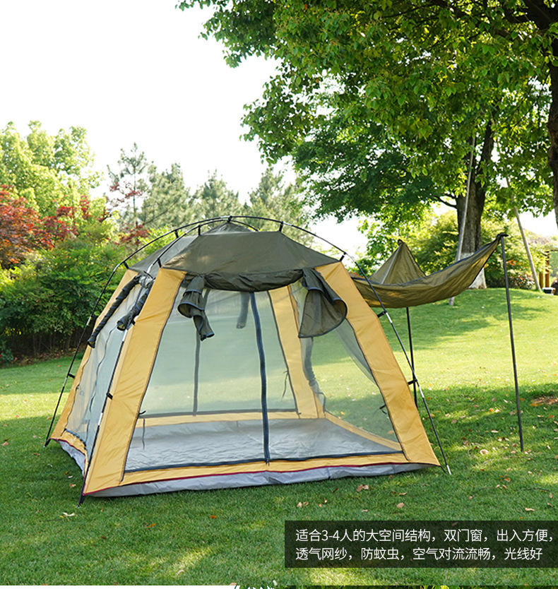 Tent Outdoor Camping Thickened Equipment Full Set Automatic Rain-proof Outdoor Camping Picnic Rain-proof Ultra-light Outing