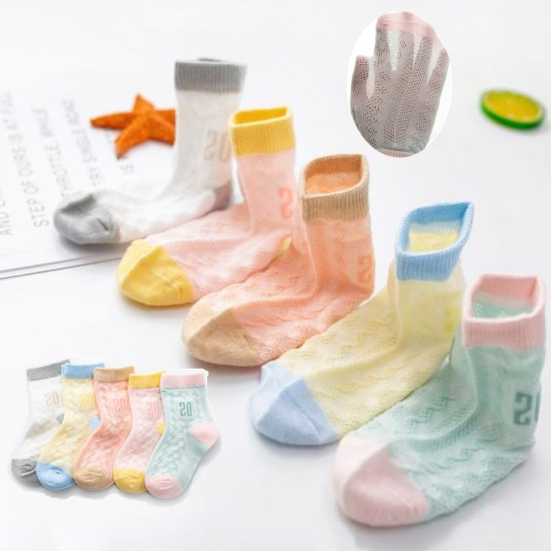 20 Spring and summer New products children Fishnet socks Combed children Cartoon Thin section Baby Socks Manufactor Direct selling