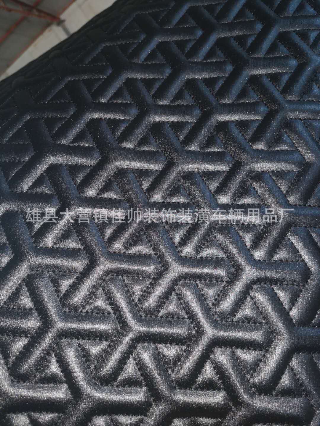 厂家定制汽车后备箱垫材料环保皮革拼接脚垫材料360软包低价促销|ms