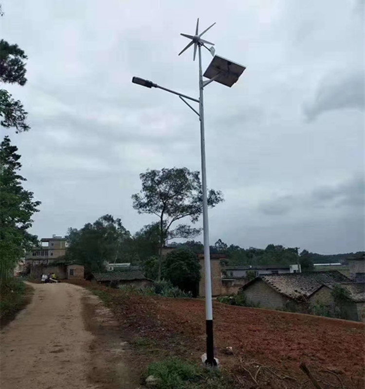 6米高杆风光互补太阳能路灯分体式led100W人体感应新农村道路照明|ms