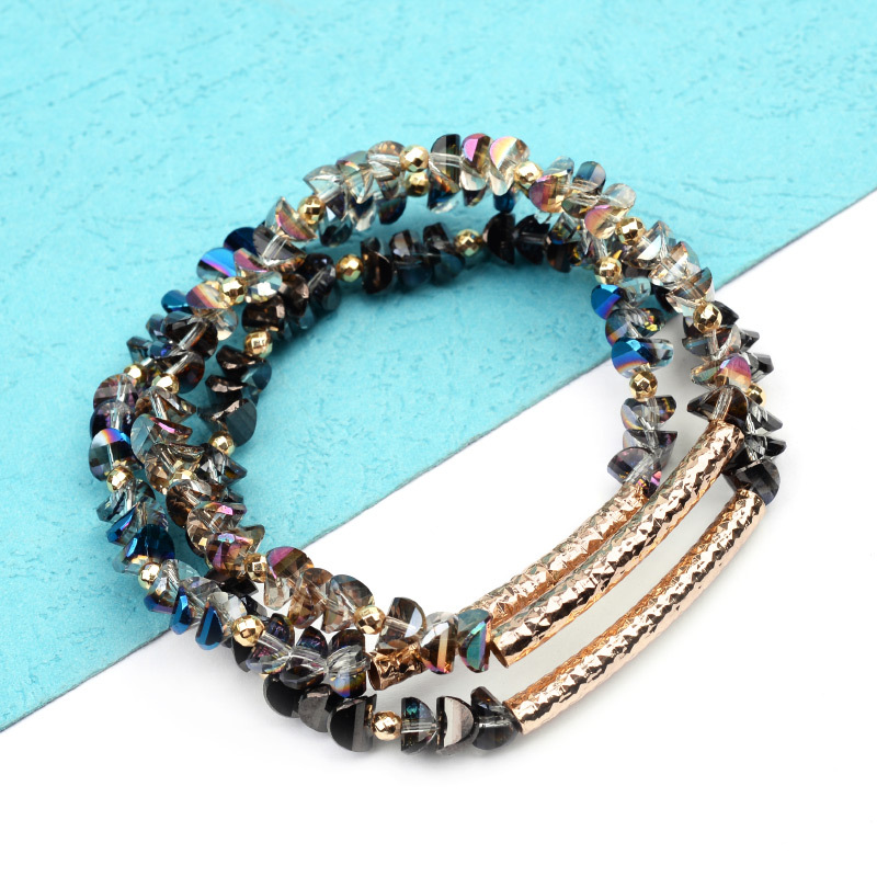 Holiday Occasion Beaded, Crystal Material Simple Style Geometric Beaded Crystal Beaded Bracelets Wholesale