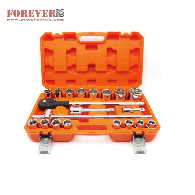 华丰巨箭21件套19MM重型套筒组套工具盒HF-81021A2多功能机修