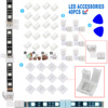 Light belt parts suit Fixing clip 4Pin L-shaped corner RGB Light belt Buckle Buckle Triangular pry plate