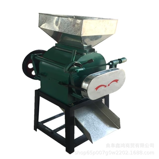 花生破碎机高粱玉米用于酿酒破碎机电动大豆挤扁机拉丝对辊豆扁机