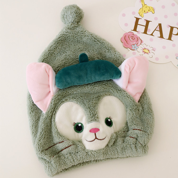 Cartoon hair towel, dry shower cap