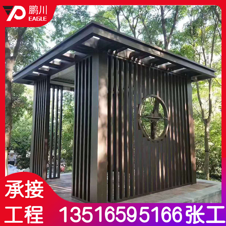 佛山厂家 不锈钢廊架屏风酒店大堂工程隔断花格镂空金属屏风定制