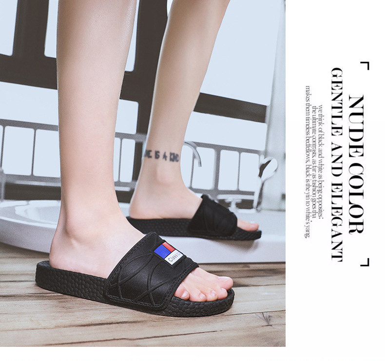 Lu 'an Summer slide Coconut Slippers for Adult men, anti-slip outdoor casual fashion, one-line trendy slippers, with a feeling of stepping on feces undefined