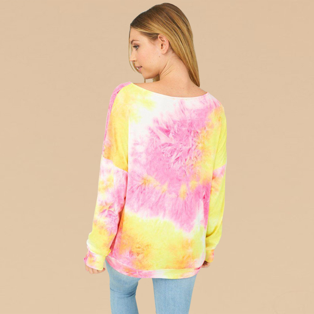 Nihaostyle Clothing Wholesale new long-sleeved tie-dye top NSHYG66731