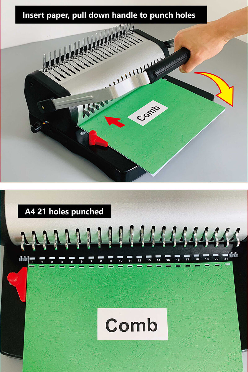 U616胶圈打孔装订机A4办公文本打孔装订机活页台历手动打孔装订机详情图4