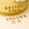 Brand cute fruit earrings, set, accessory, internet celebrity