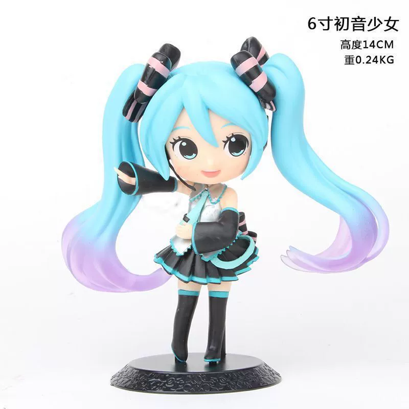 Фигурка (Hatsune Miku) Q-версия розовая сакура, украшение-торт, коллекционная, 0,5 кг