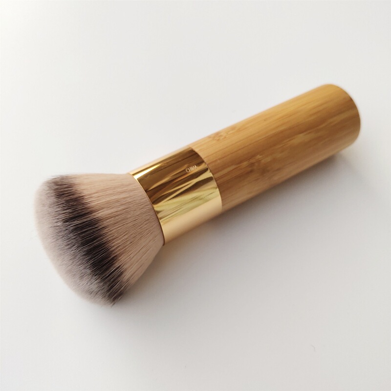 T bamboo handle series large round head Air powder brush foundation brush polishing brush fiber wool
