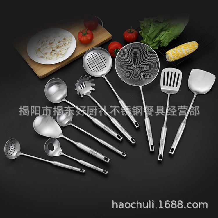 工廠自銷炒菜鏟子鍋鏟304不鏽鋼鍋鏟子隔熱長柄廚房廚房用具鏟子