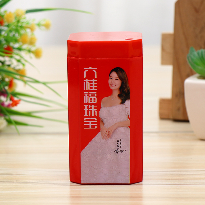 八角形牙签筒热转印