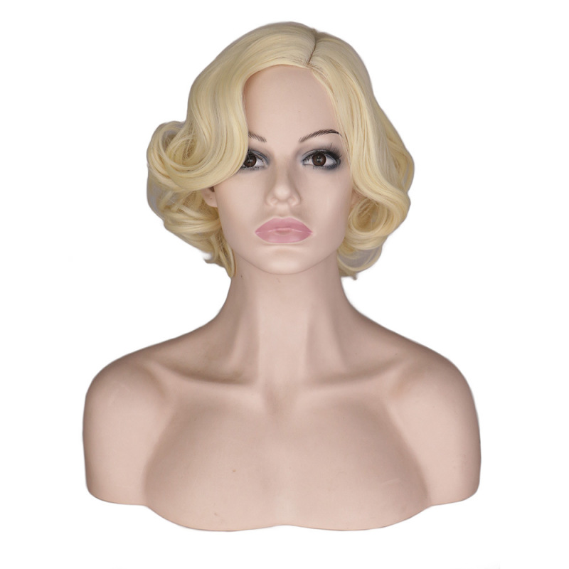 Classic Marilyn Monroe Wig Golden European and American Women's Short Curly wigs Cross-border Foreign Trade Supply