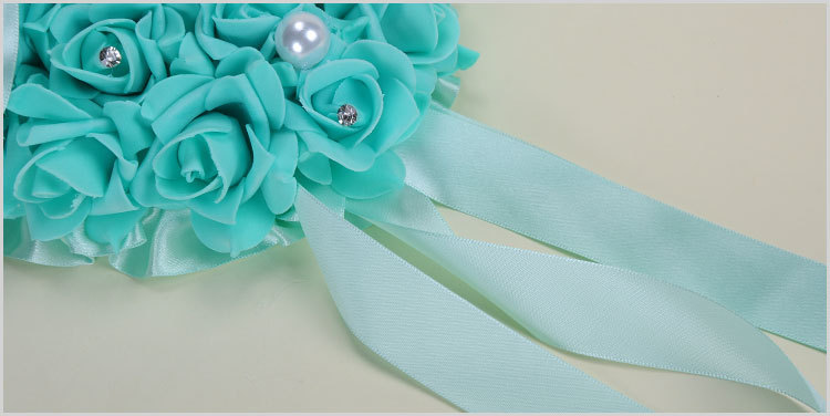 Cross-border foreign trade pe foam ring box, heart-shaped ring pillow, Western-style wedding supplies, rose pvc box packaging, hanging decoration detail image 8