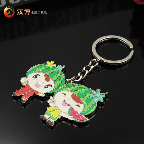 Custom Shaped 3D Printed Cartoon Airplane Keychain with Epoxy Coating, Metal Alloy Hanger