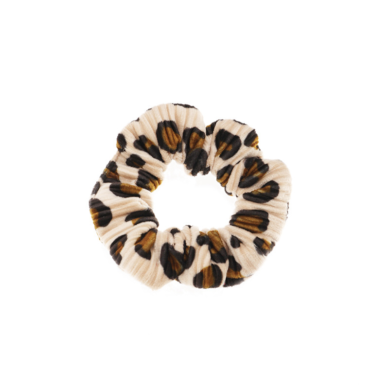 Retro Leopard Spotted Hair Tie Fabric Hair Scrunchies display picture 10