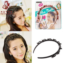 Fashionable multi-layered lace braided bangs headband hair clip hairpin 