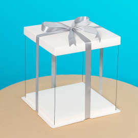 蛋糕盒透明芭比单层双层微高pet加高面膜蛋糕盒可加logo批发零售