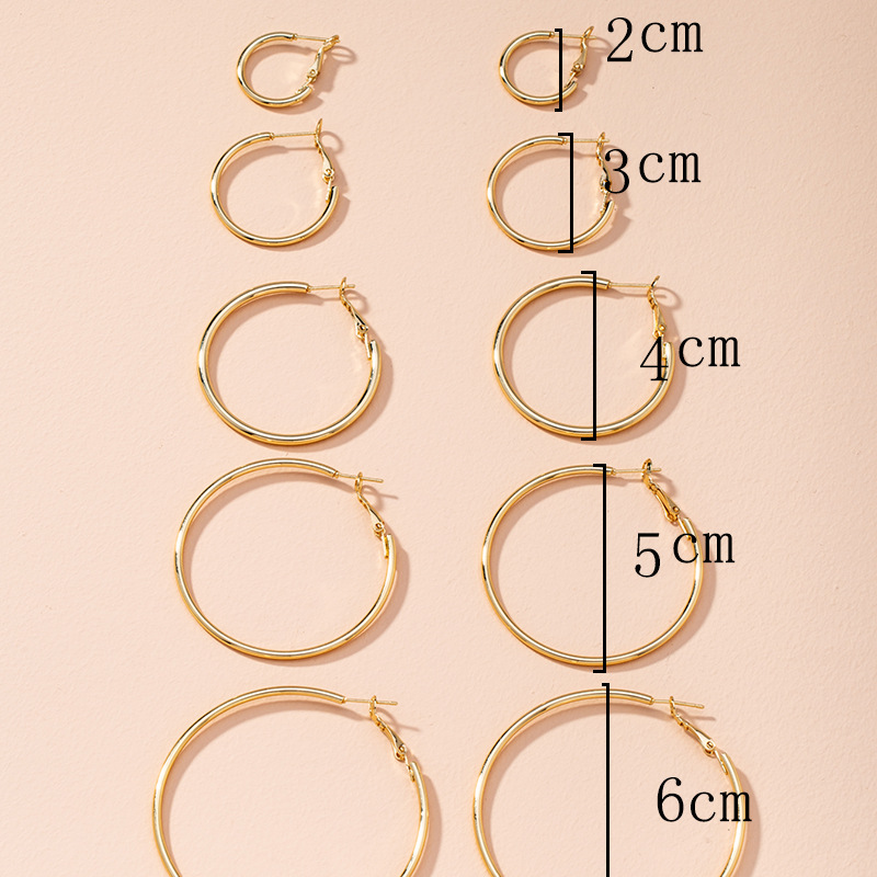 Hot-selling Circle Fashion Simple Sexy Round Geometric Big Circle Earrings display picture 1