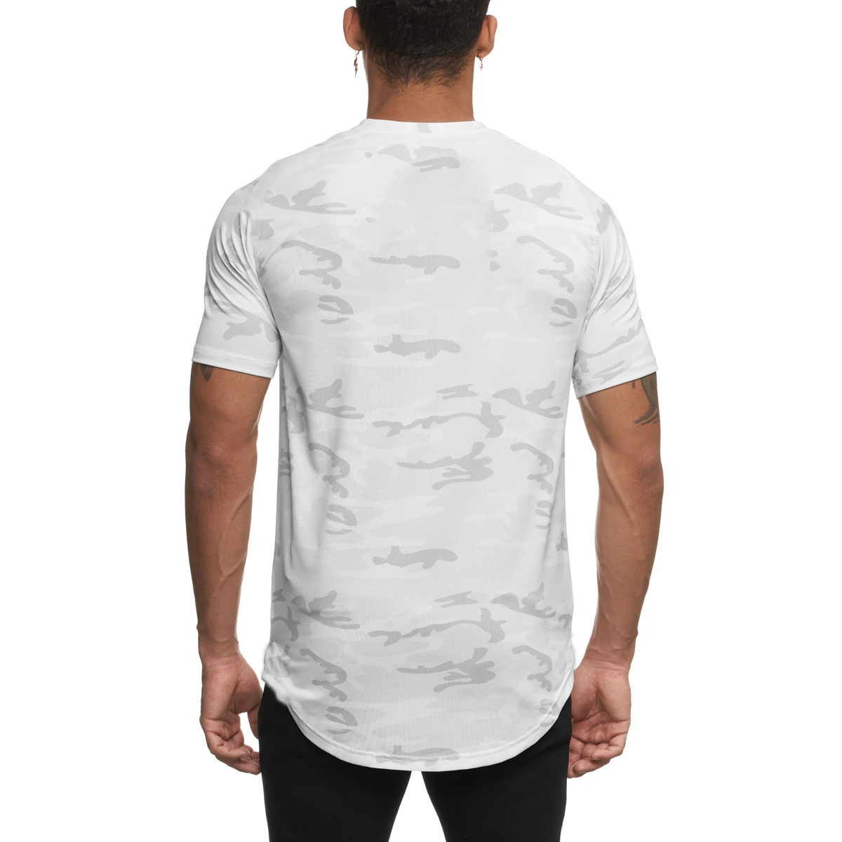 Men's Solid Color Camouflage Simple Style Round Neck Short Sleeve Loose Men's T-shirt display picture 14