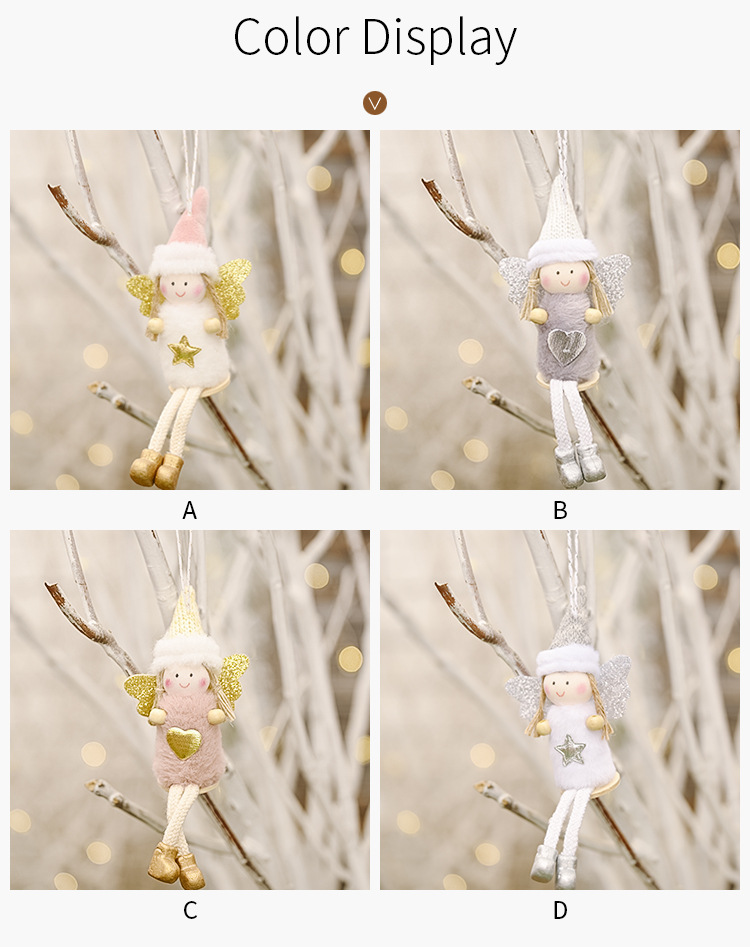 Christmas Ornament Sitting Posture Hanging Leg Angel Doll Pendant display picture 10