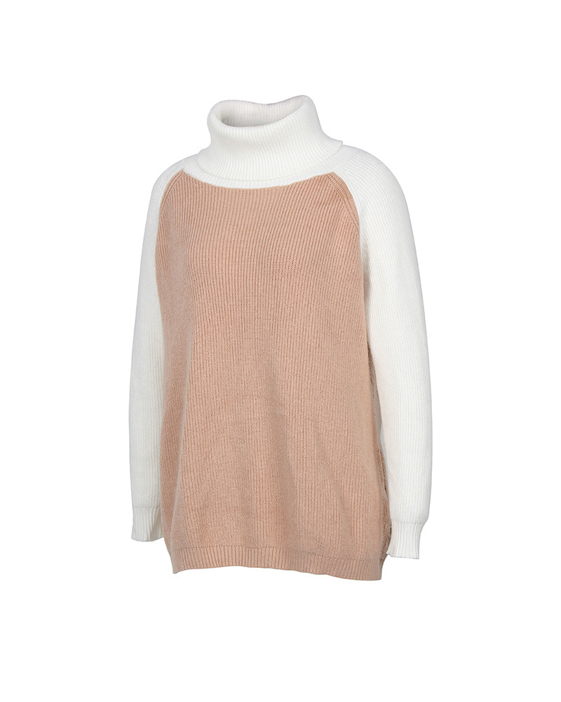 new high-neck solid color sweater blouse NSDY7669