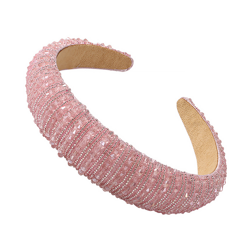 Fashion Handmade Beaded Headband Women's Big Thick Sponge Wide Brim Hot-saling Headband display picture 8