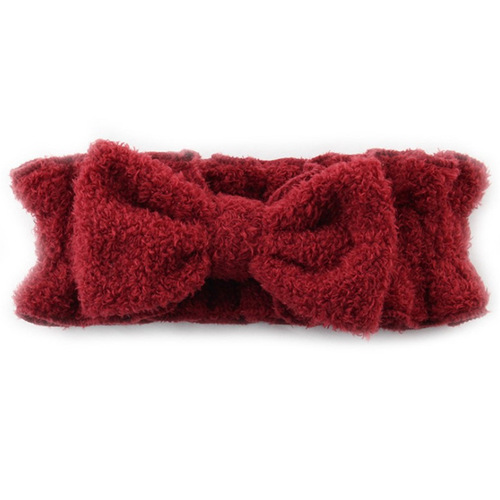 Hollywood Bebe Rabbit Steam Flocked Wide Edge Lotus Flower Bow Hair Tie Face Wash Makeup Hair Band Headband Hair Accessory for Women