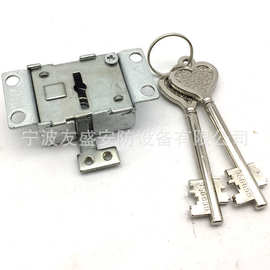 双叶片机械钥匙锁锌合金锁防火箱锁ATM机械钥匙保险柜锁应急锁