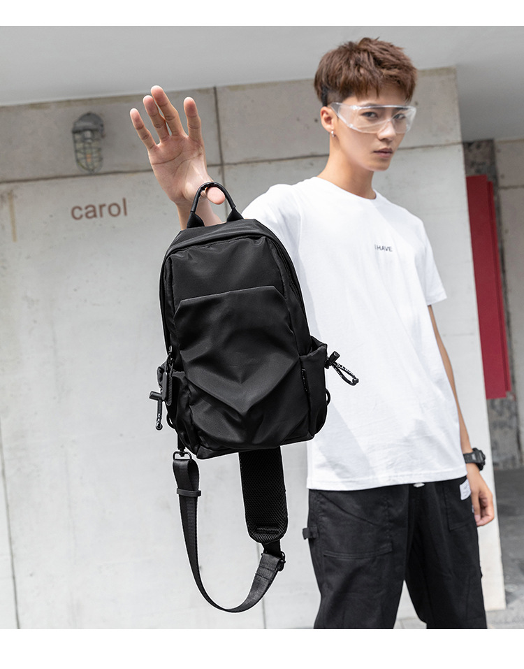 Chest Bag, Casual Simple Shoulder Messenger Bag Multifunctional Fashion Brand Crossbody Backpack Small Fashion Messenger Bag_voghion.com