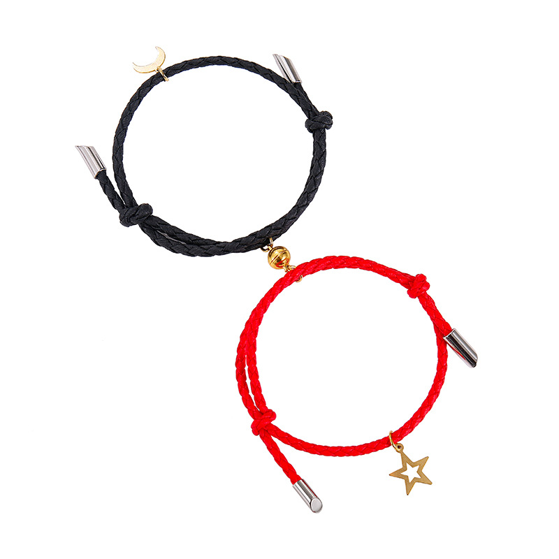New Xingyue Spaceman Pu Rope Bracelet Magnet Suction Couple Bracelet Pair Exclusive For Cross-border Ornament Wholesale display picture 4