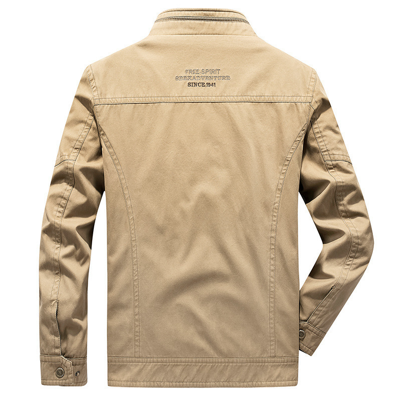 Primavera transfronteriza nuevos hombres de moda casual más tamaño chaqueta de cuello alto desgaste de doble cara chaqueta de dos caras superior