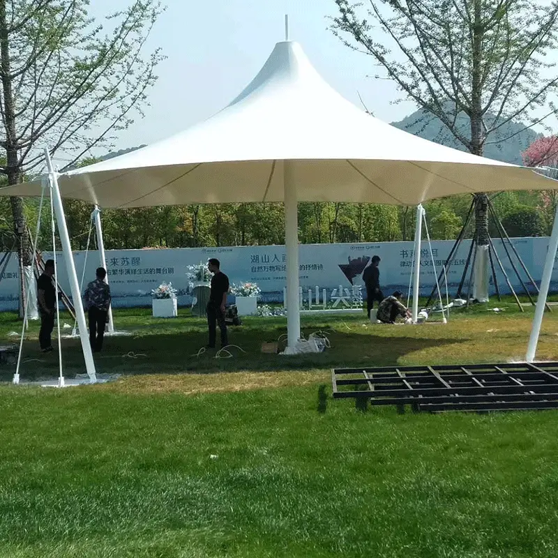 景观棚户外广场公园沙滩遮阳棚游乐园张拉膜膜结构城市休闲景观棚