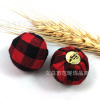 2cm Christmas ball red black plaid cloth hot Christmas tree decorative cloth ball fabric decoration cloth bag