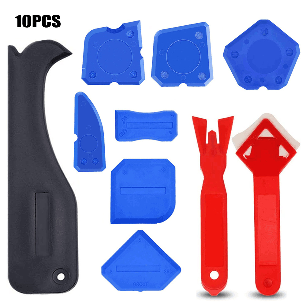 10件套密封剂填缝塑料刮板厨房门窗水槽接头 美缝工具