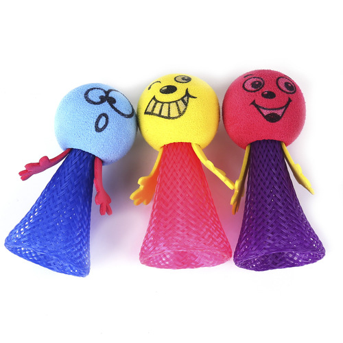 Children's toys bouncing elf spring man bouncing villain jumping man luminous toy kindergarten small gifts wholesale