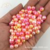 There are holes gradients like pearl ABS straight -hole colorful mermaid pearl two -color pearl 6mm 8mm