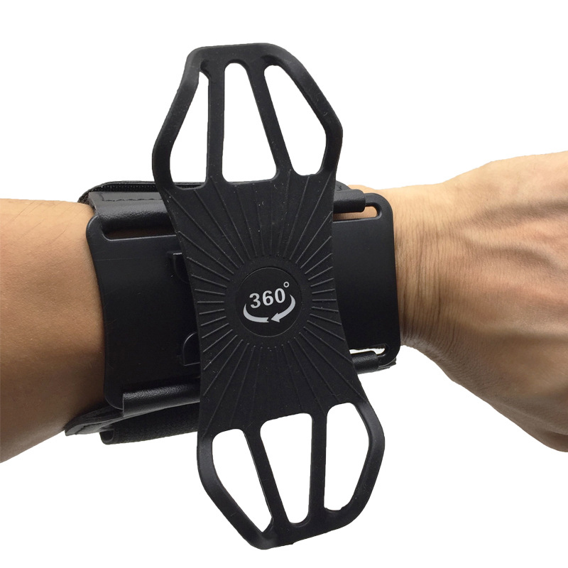 Removable silica gel rotate mobile phone Arm belt motion mobile phone silica gel Bracket Apple Huawei mobile phone Navigation Wrist strap