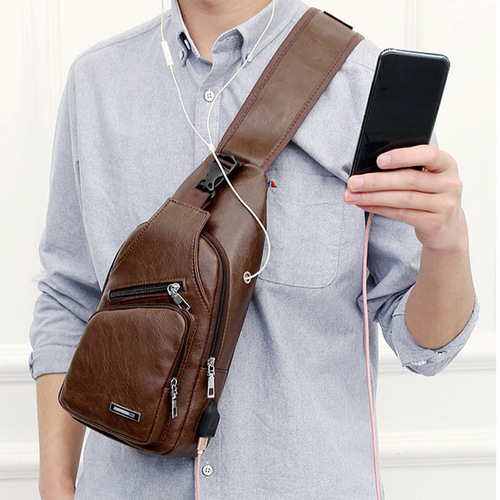Cross-border new men's chest bag, casual Korean style fashionable men's bag, cross-body bag, shoulder bag, waist bag, backpack