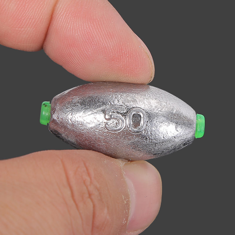 Colgante de plomo abierto de estilo japonés Pesca de plomo rápido Colgante de plomo de oliva Puente Balsa Pesca de roca Varilla Colgante de plomo Tongxin Plomo de tiro largo Al por mayor