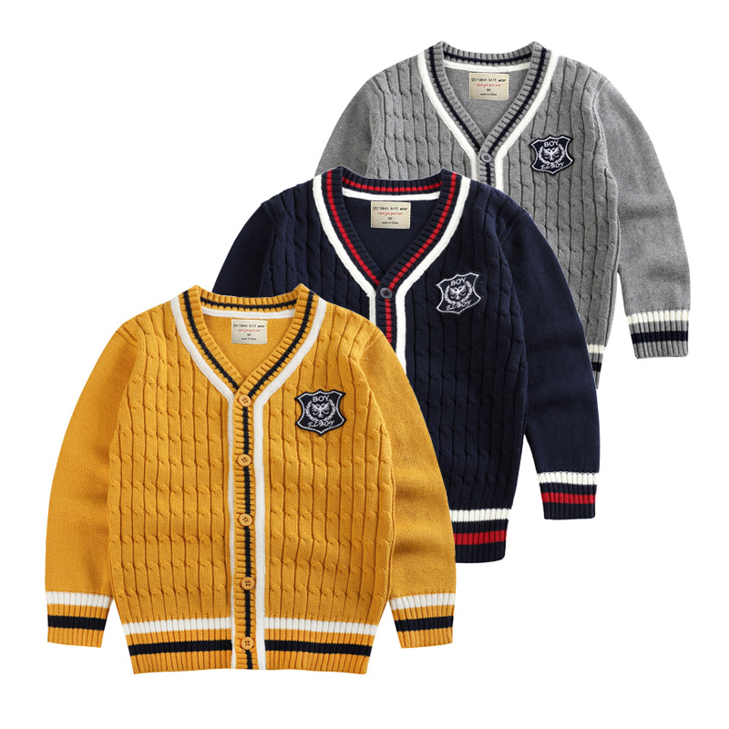 Entrega de una sola pieza padre-hijo ropa para niños suéter de los muchachos Chaqueta de punto medio y camisa para niños grandes JK uniforme escolar Chaqueta de punto para niñas