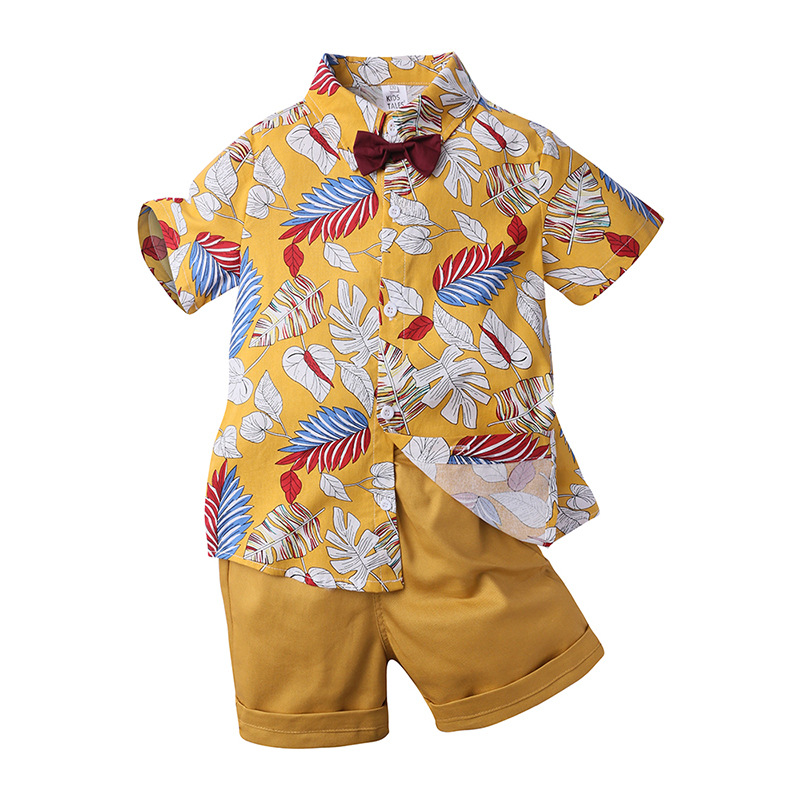 Hawaiian Floral Shorts Set For Toddler Boys And Infants 1 7 Years Short ...