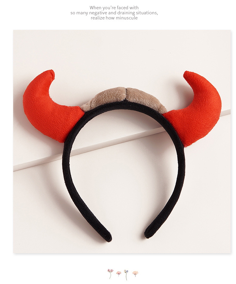 New  Korea Cute  Horns Bow Knots Hairband display picture 6