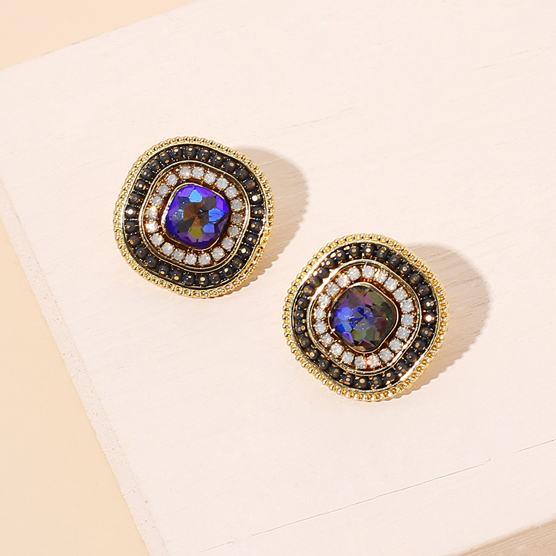 New Rhinestone Retro Earrings display picture 5